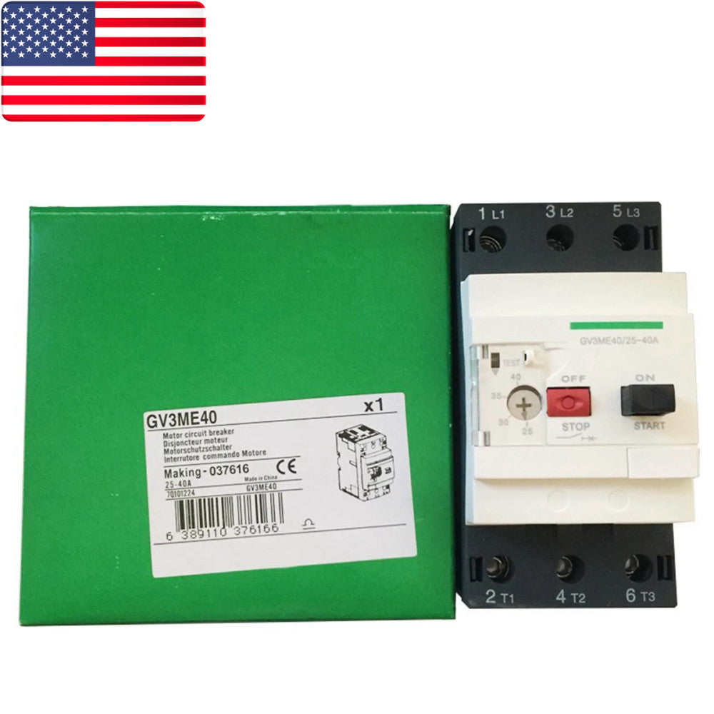 New In Box SCHNEIDER GV3ME40 Motor Circuit Breaker 600VAC - US Stock