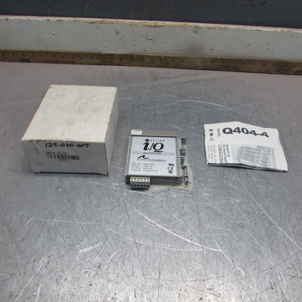 NEW! ACTION INSTRUMENTS Q404-3L00 , SIGNAL CONDITIONER, 4-20mA, NIB! MAKE OFFER!