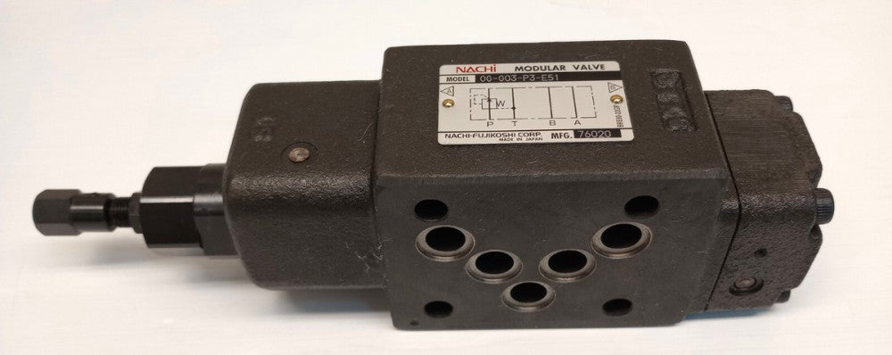 Nachi 0G-G03-P3-E51 Modular Valve OG-G03-P3-E51 0GG03P3E51 Missing O-Rings