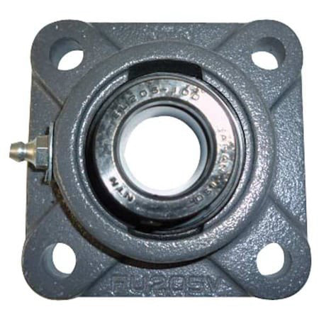 Ntn Uelfu-1.7/16M Flange Bearing,4-Bolt,Ball,1-7/16" Bore