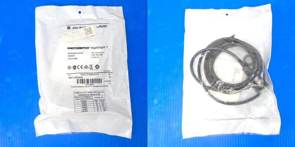 ALLEN-BRADLEY - 42EF-U2RCB-A2 - PhotoElectric PhotoSwitch 22-264V DC - 14ft