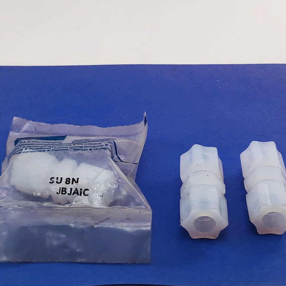 Fluoroware  Galtek  SU8N. JBJAIC 1/2 X 1/2 Coupling Fitting  NEW  Lot Of 3 Pcs.