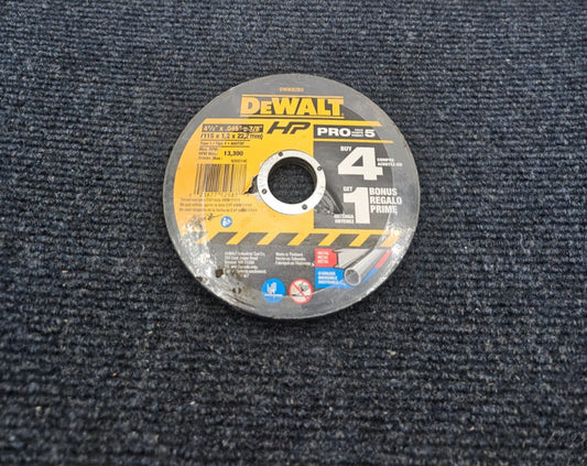 (QTY 10) Dewalt 4-1/2" x. .045 x 7/8",  DW8062B5 Cutting Wheel