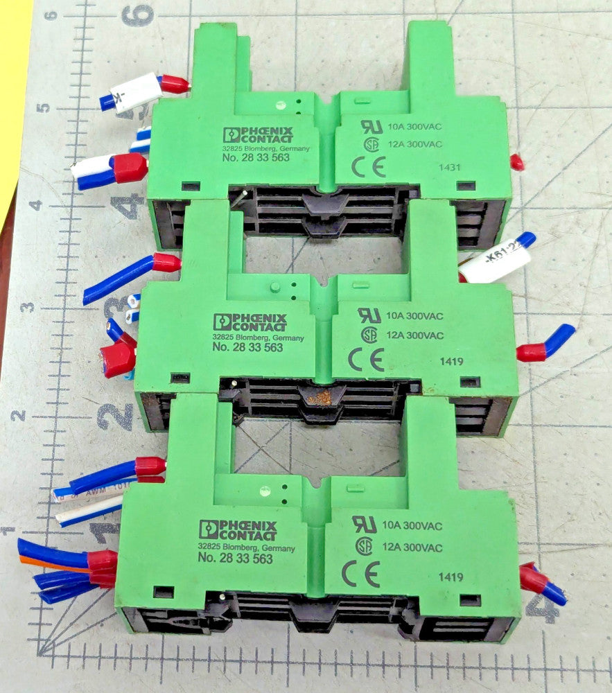 3 Pack Phoenix Contact  REL-IR 2833563 Relay Socket Base WORKING PULL [Z3B7]#10