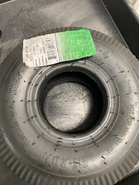 HI-RUN CT1011 Wheelbarrow Tire,4.10/3.50-4 ,4 Ply, Saw Tooth