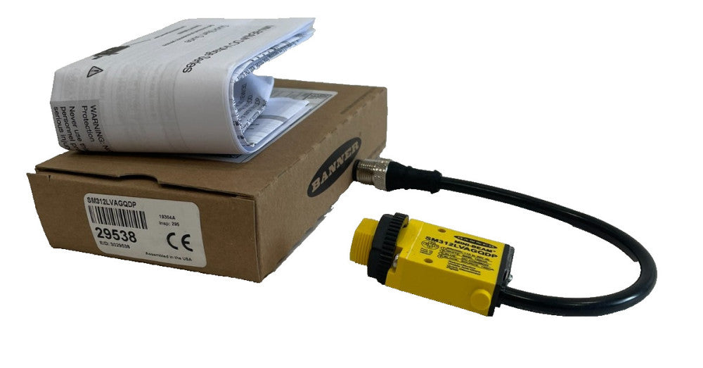 NEW BANNER SM312LVAGQDP PHOTOELECTRIC SENSOR 29538
