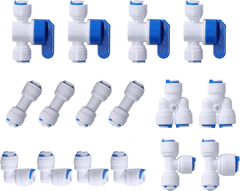 1/4" OD Quick Connect Push in to Water Tube Fitting for RO Reverse... 