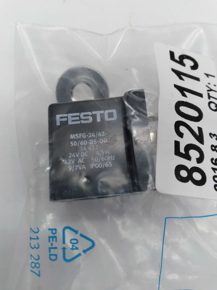 FESTO MSFG-24/42-50/60-DS-OD SOLENOID COIL 