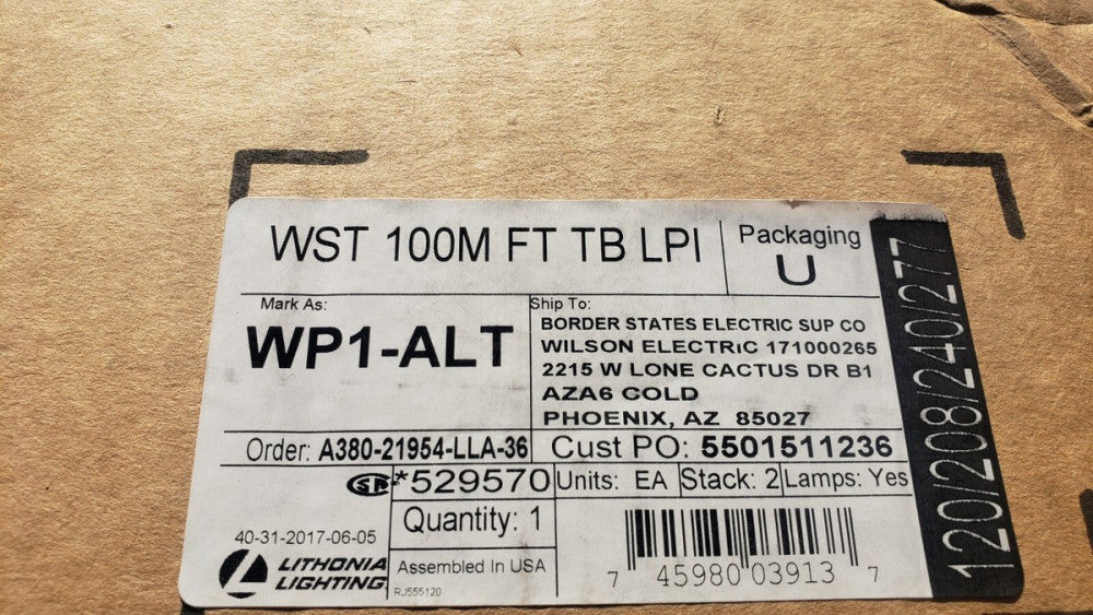 NEW LITHONIA LIGHTING WST 100M FT TB LPI Luminaire Light WP1-ALT ( F1-1)