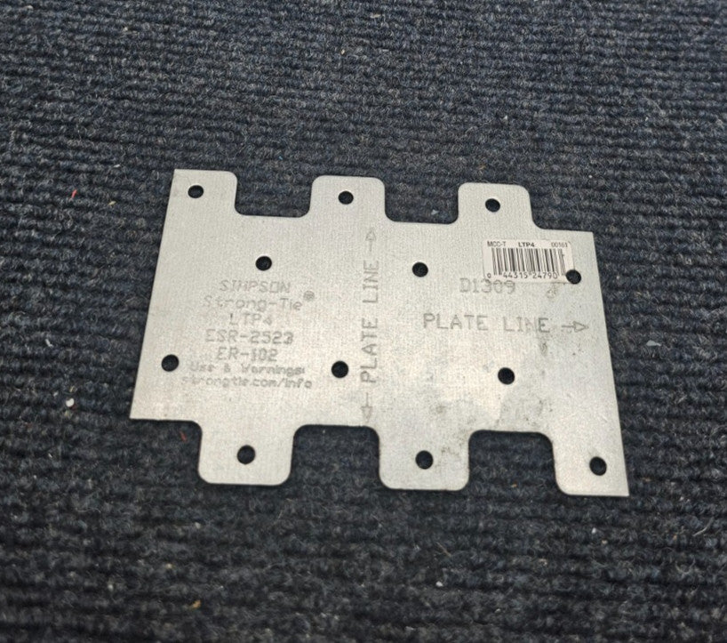 (QTY 2) Simpson LTP4 : Strong-Tie 3 x 4-1/4-Inch Lateral Tie Plate 20Gauge Steel