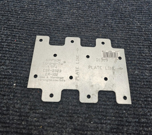 (QTY 2) Simpson LTP4 : Strong-Tie 3 x 4-1/4-Inch Lateral Tie Plate 20Gauge Steel