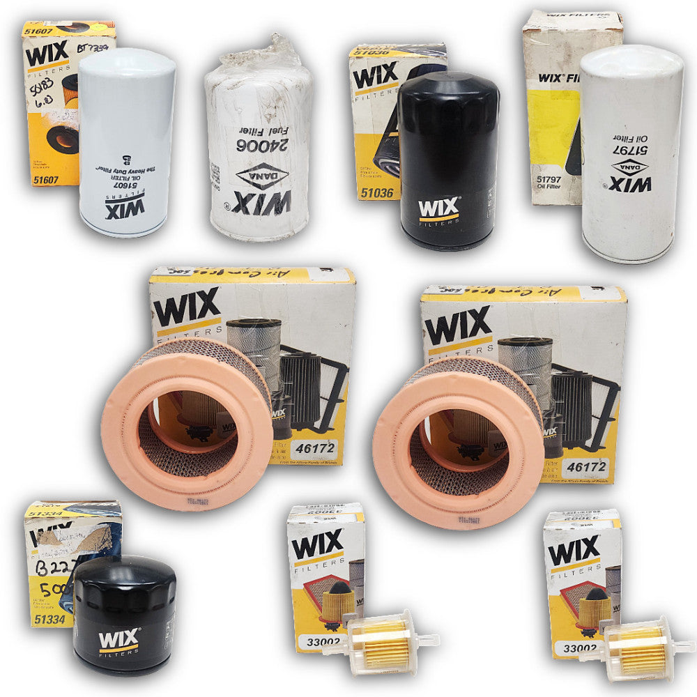 WIX FILTERS (LOT OF 9) (4) OIL, (3) FUEL, & (2) AIR FILTERS