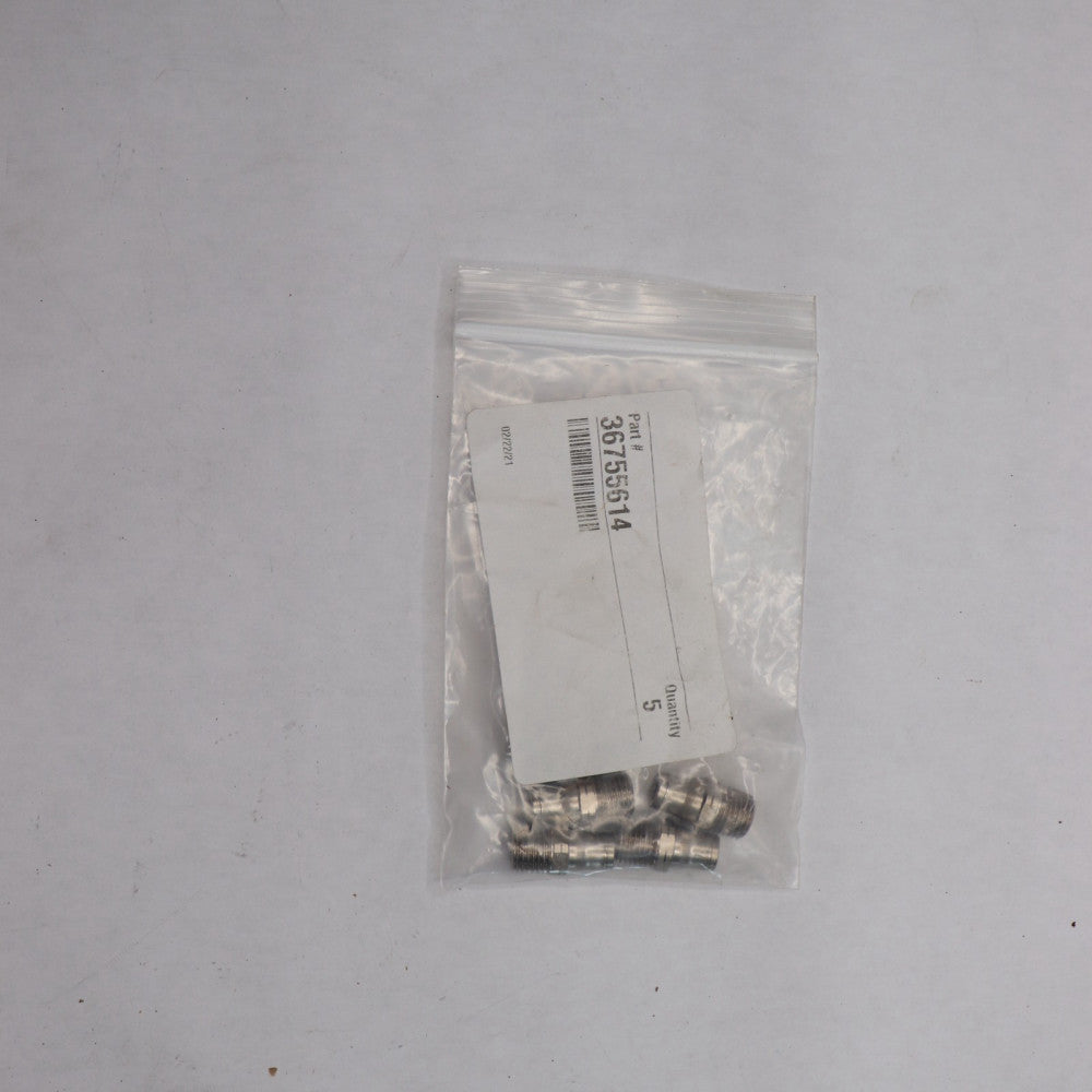 (5-Pk) Push-in Male Connector Brass 1/4" Tube OD x 1/4" Male NPT 36755614