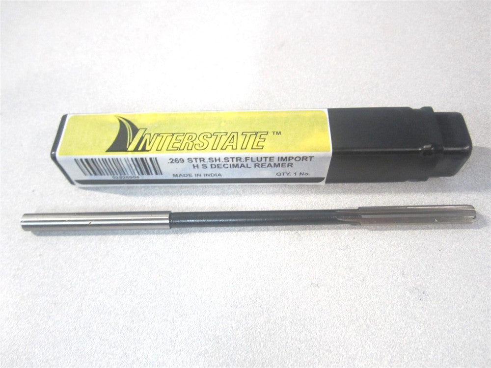 (144429602690000) 0.2690" Straight-Cylindrical Shank HSS Chucking Reamer 