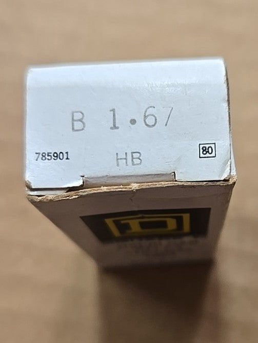 SQUARE D THERMAL OVERLOAD HEATER ELEMENT UNIT  B 1.67