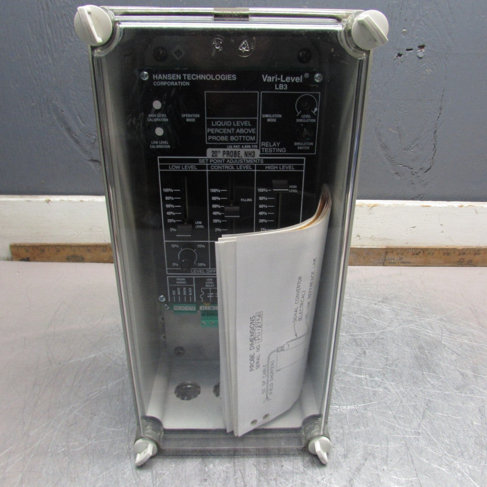 HANSEN LB3-115 , Vari-Level CONTROL UNIT, AMMONIA, 20" PROBE, N/NIB! MAKE OFFER!