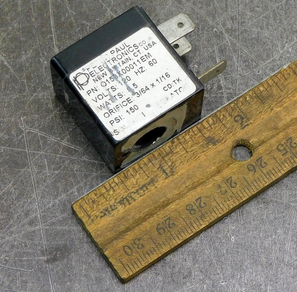 Peter Paul 0153X00011EM Solenoid Coil 110/120V 50/60Hz 8.5W 150PSI