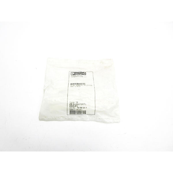 PHOENIX CONTACT ZB5,LGS:FORTL.ZAHLEN 1050017 (PKG OF 10) NSMP