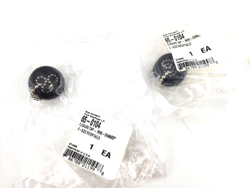 2pcs Brad Harrison Closure Cap 65-0104 Mini Change 1 1/8"-16 UN External Thread