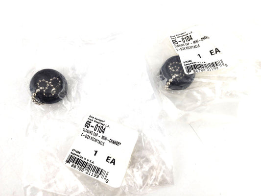 2pcs Brad Harrison Closure Cap 65-0104 Mini Change 1 1/8"-16 UN External Thread