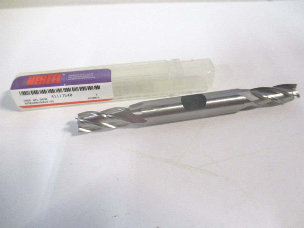 (E1051020) 5/16" x 3/4" x 3/8" x 3-1/2" OAL HSS 4 Flute Square End Mill 