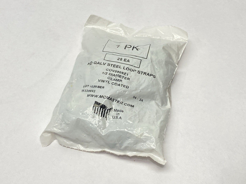 COV0909Z1 Vibration-Damping Loop Clamp Vinyl Cushion 1/2" ID 1-1/4" L LOT OF 25