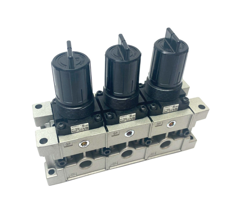 SMC NARM2500-03A-N02 Modular 3-Regulator Manifold 1/4" NPT