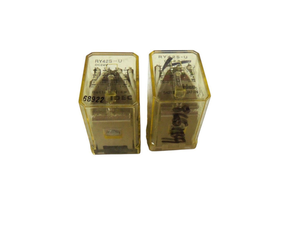 LOT OF 2 IDEC RELAY RY42S-U DC 24V  UNMP