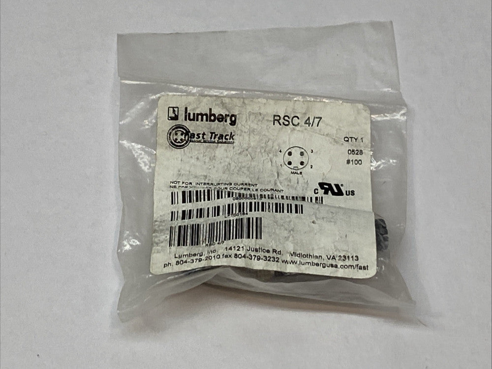 Lumberg RSC 4/7 Fast Track M12 Field Attachable Connector 4 Contact