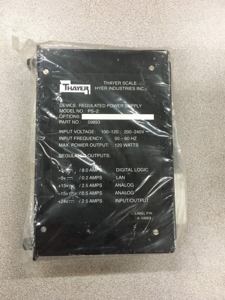 NEW NO BOX THAYER SCALE PS2 REGULATED POWER SUPPLY PS-2