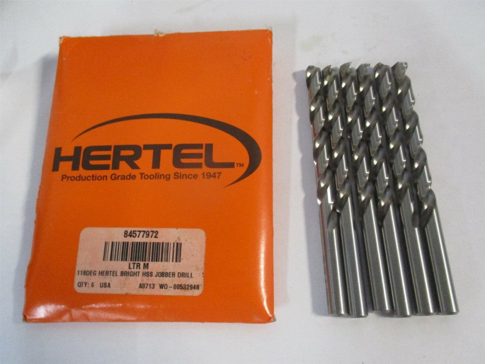 (84577972) Letter M 3-1/16 x 4-3/8" OAL 118° HSS Spiral Jobber Drill - Pack of 6