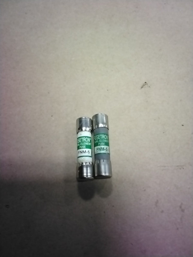 Bussman Fusetron FNM-5  5 Amp Fuse, Lot Of 2