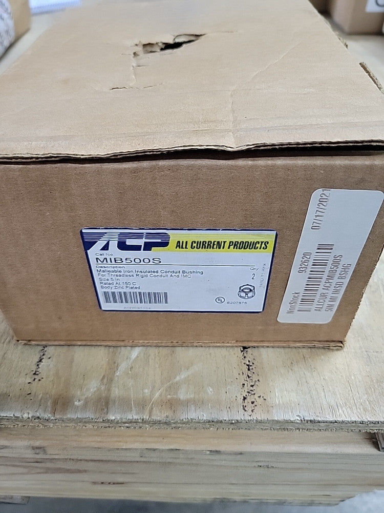 New! CP MIB500S 1 1/4" Malleable Iron Insulated Box of 2 Conduit Bushing