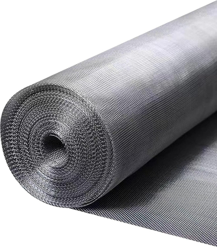 304 Stainless Steel Mesh Window Screen Roll 47" 47" x 200", Silver 