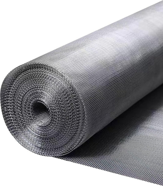 304 Stainless Steel Mesh Window Screen Roll 47" 47" x 200", Silver 