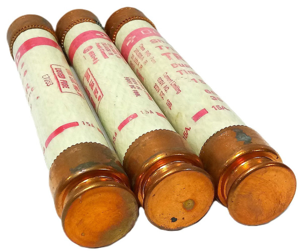 Gould Shawmut TRS15R 600/300 V AC/DC 15 A Current-Limiting Time-Delay Fuse
