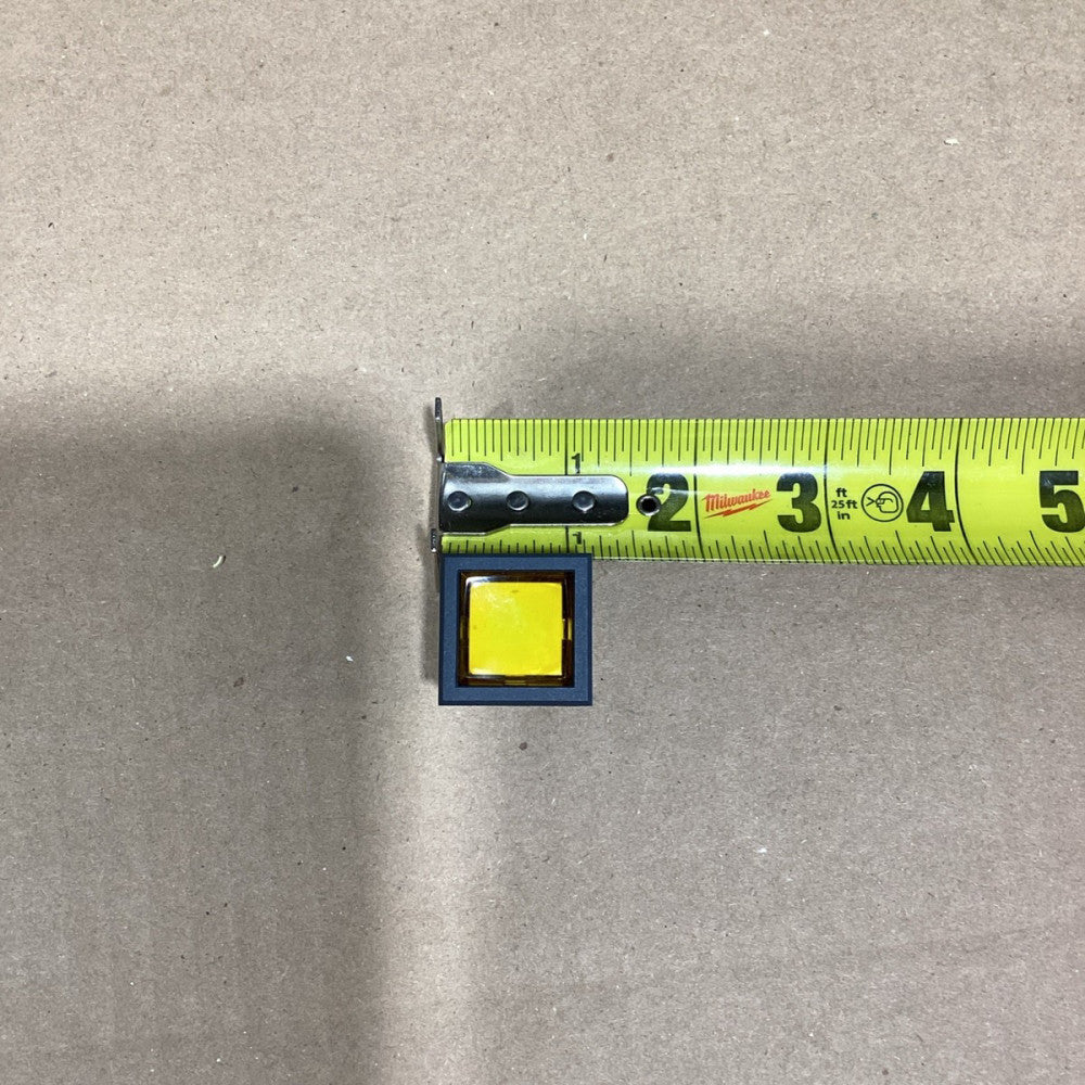 35-605-0340 Yellow Rectangle  R0054 028  PUSH BUTTON