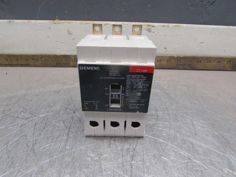 SIEMENS LGB3B035, CIRCUIT BREAKER,  3P / 35 AMP /600V  GOOD TAKEOUT! MAKE OFFER!