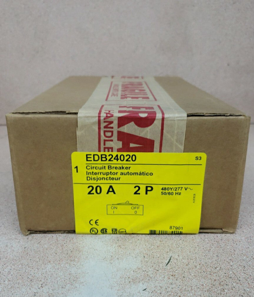 1) New in Box! Square D EDB24020 20 Amp 2 Pole 480 volt