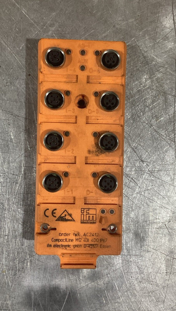 ORANGE 1PC NOS IFM AC2412 Module #T6  M12 4DI 4D0 IP67 (listing 2)