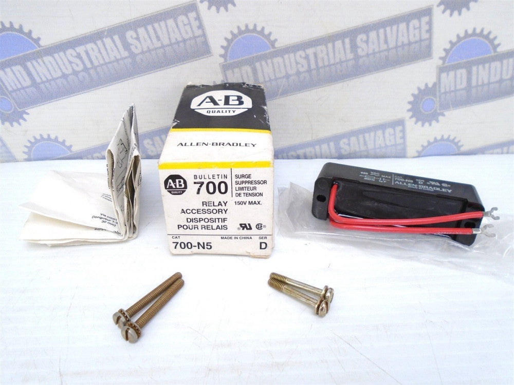 ALLEN BRADLEY - Relay Surge Suppressor 700-N5 Ser. D - 150 VAC Max. (New In Box)