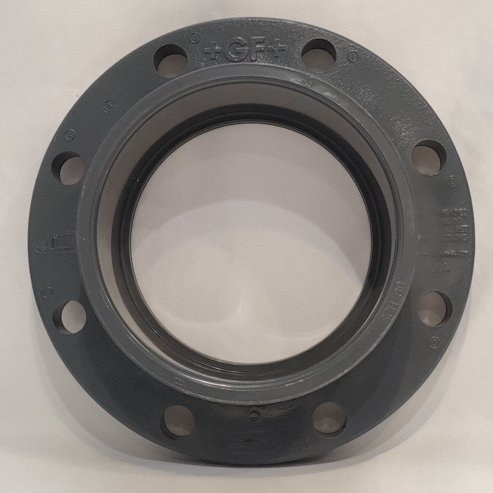 +GF+ Georg Fischer 6'' PVCI 150 PSI NSF-PW F1970 8 Bolt Flange Sch 80