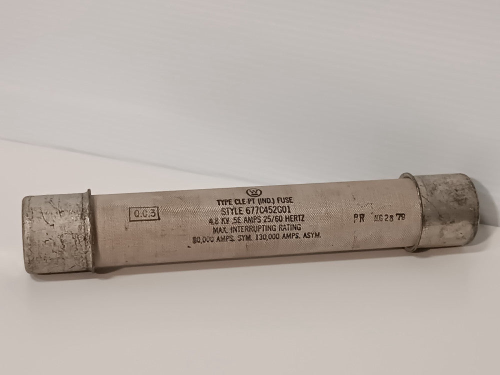 Westinghouse Type CLE-PT Current Limiting Fuse, Style 677C452G01, 4.8KV 0.5E
