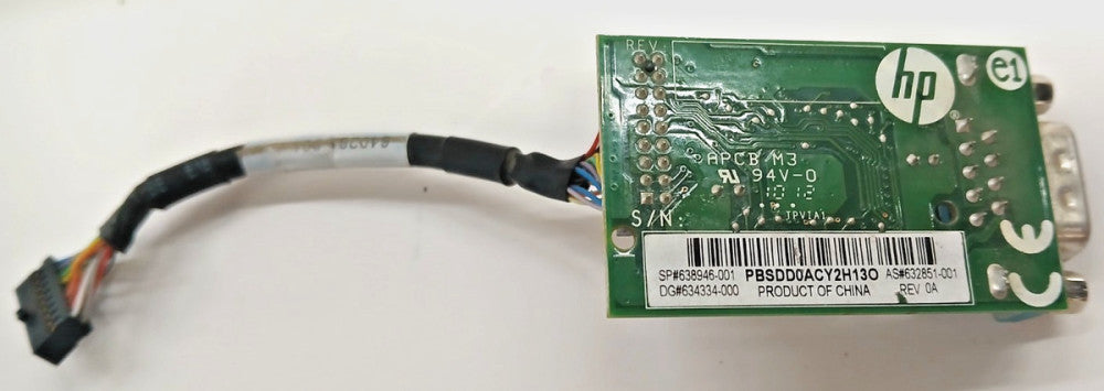 HP SLIM BUSINESS DESKTOP SERIAL PORT REV 0A PBSDD0ACY2HH130 APCB M3 9 PINS