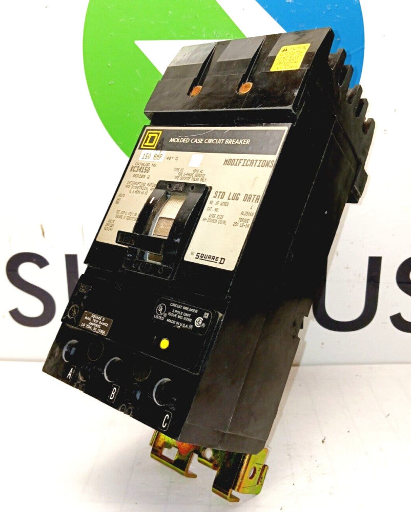 Square D 150 Amp I-Line Circuit Breaker 3 Pole 480 VAC  KC34150
