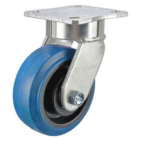 Zoro Select P25s-Ep080k-14-001 Swivel Plate Caster,Rubber,8 In.,700 Lb.