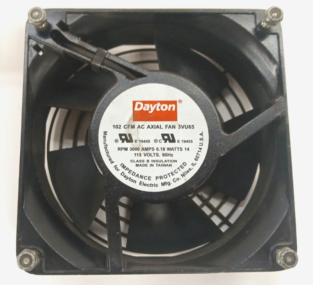 DAYTON SQUARE 102 CFM AC AXIAL FAN 3VU65 115V AC 50/60 HZ 0.18/0.22 A