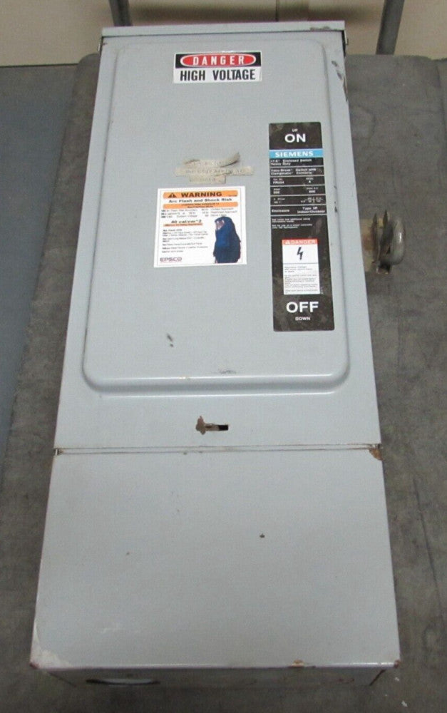 SIEMENS FR-354 HEAVY-DUTY FUSIBLE SAFETY SWITCH 200A/600V/3P/60HZ,NICE TAKEOUT!
