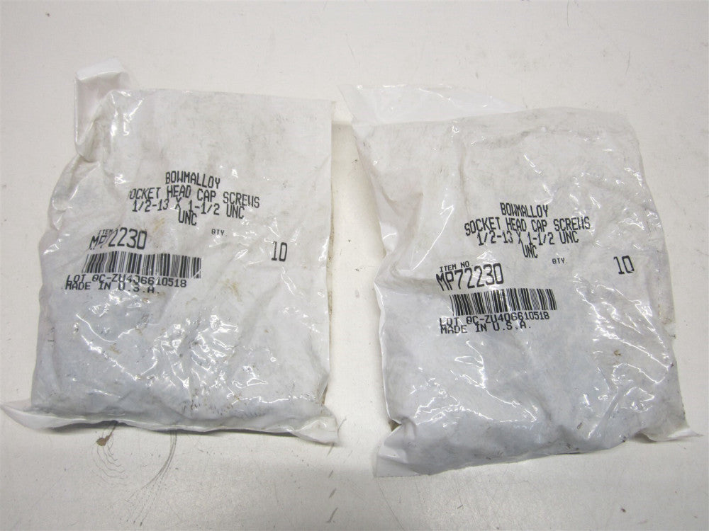 (MP72230) 1/2-13 x 1-1/2" Alloy Steel Hex Socket Cap Screw 25ct. - Lot of 2