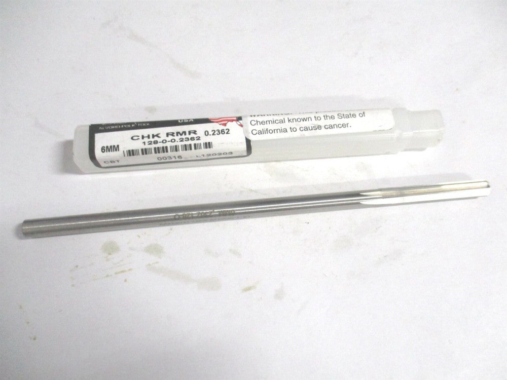 Alvord Polk (00345) 0.315 x 1-1/2 x 6 Straight Flute Cobalt 6Fl Chucking Reamer 